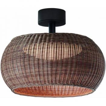Plafoniera esterna LED Perris, marrone, Ø 47 cm