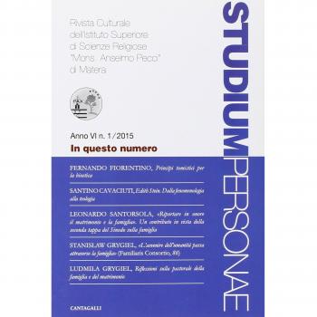 Studium personae. Rivista culturale dell'Istituto superiore di scienze religiose Mons. A. Pecci di Matera