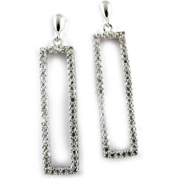 Silver White 'Sissi' Earrings from Les Trésors De Lily