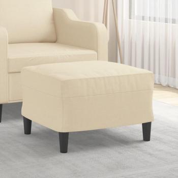 Repose-pied chambre à coucher crème 60×50×41 cm – tissu respirant