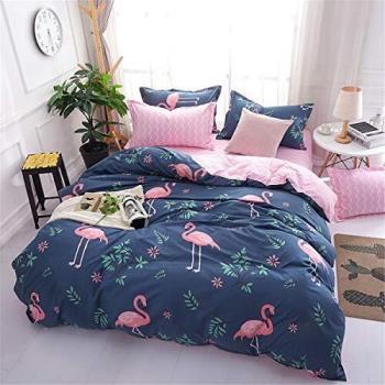 Copripiumino bambina con pattern flamingo WONGS
