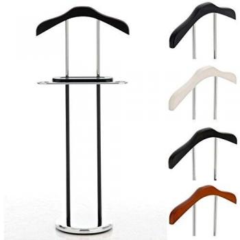 Indossatore da Camera Rodrigo in Legno Massello con Elementi Metallici Ciliegia