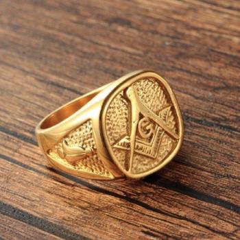 Gold Masonic Ring for Men