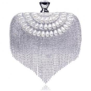 Bolso de Fiesta con Borlas y Brillantes