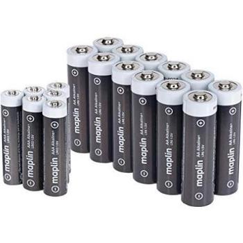 Maplin L4047X18 Extra Long Life Hi Performance Alkaline Batteries Box of 12x AA+ 6x AAA