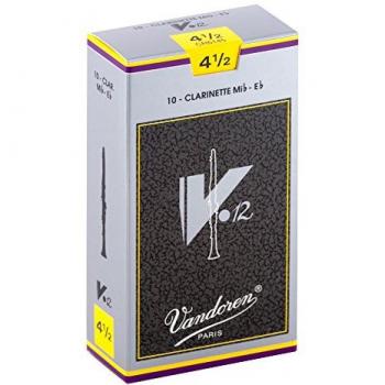 Vandoren V12 Eb Clarinet Reeds, Strength 4.5, 10 Reeds