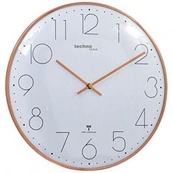 Techno Line WT 8235 gold optik Funk Wanduhr Roségold