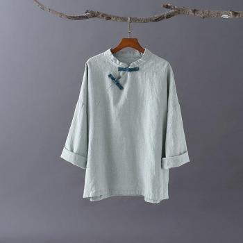 Vêtement Hanfu Femmes Longue Manteau Lin