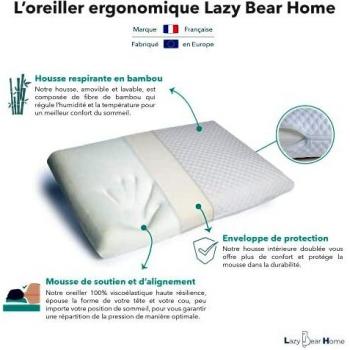 Oreiller Orthopédique Lazy Bear Home