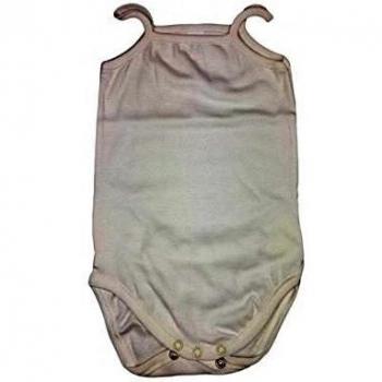 Bodino intimo cotone biologico per neonato bimba senza maniche Rapife panna 18 m