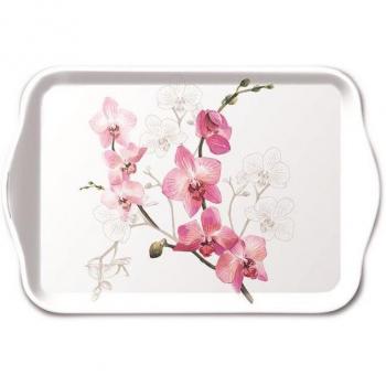 Mini Plateau à Poches Vides Orchidée – Dimensions : 20,5 × 13,5 cm – Blanc