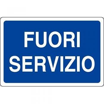 PIXLEMON Cartello Outdoor Alluminio 30x20 – Fuori Servizio