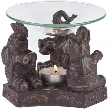 Diffusore per Oli Essenziali Pajoma 79680, Elefanti, 13 cm