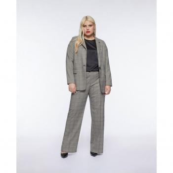 Pantalón recto mujer con bolsillos príncipe de Gales