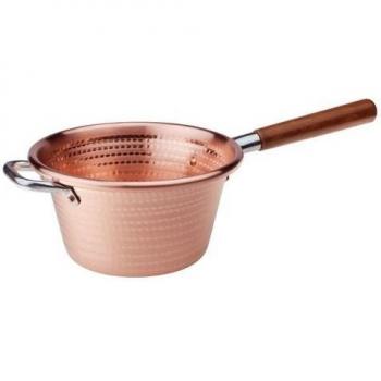 Pentole Agnelli COCM65M24 – Marmite cuivrée à main de bois, 24 cm