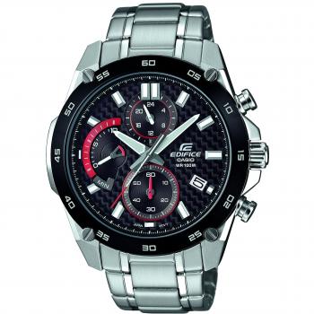 Edifice by Casio: Men's Stainless Steel and Carbon Fibre Retrograde Quartz Watch