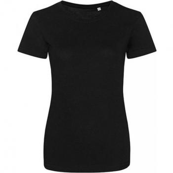 AWDis Solid Black Women’s Triblend T – XS