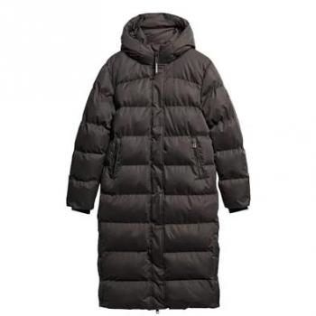 Giacca donna Superdry Microfibre Puffer Longline nera