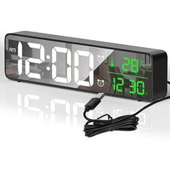 Horloge Murale LED pour Chambre à Coucher HOTERB