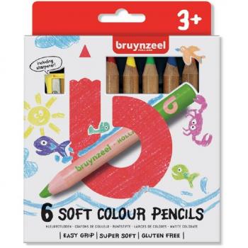 Kit de crayons à l’odeur douce Bruynzeel Kids 6
