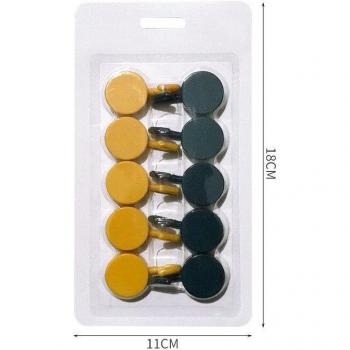 10 Ganchos de Pared Decorativos Color sólido