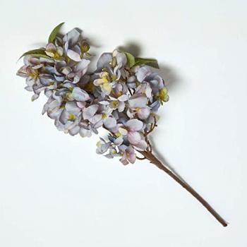 Blue Orchard Blossom Artificial Flower Stem 64 cm