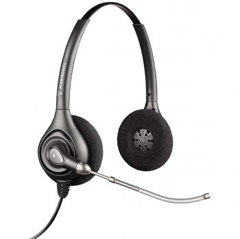Plantronics HW261, Binaural, Wideband, Schwarz