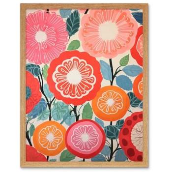 Pomegranate Tree Floral Abstract Print – 12 by 16 inches