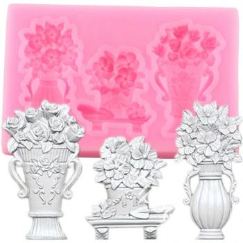 Silikon Blume Vase für Schokolade und Polymer-Ton