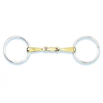 5.25” 16mm Stubben 2222 Double‑Broken Stainless Steel Snaffle with Loose Ring