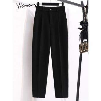 Elastic Back Harem Trousers for Women
