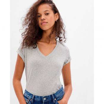 Dámské tričko GAP vintage s výstřihnutým límečkem, 100 % organic cotton