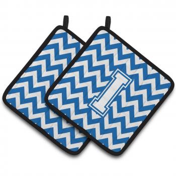 Caroline's Treasures Letter I Chevron Pot Holders