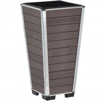 Gartenfreude Hochwertiger Pflanzkübel, 27 x 27 x 53 cm, ideal für Balkon und Terrasse