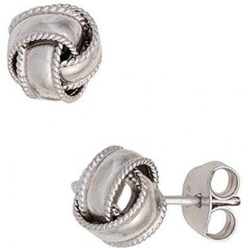 Jobo Sterlingsilber Ohrstecker mit Rhodium-Beschichtung