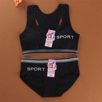 Puberty Girls Sports Bra and Briefs Set