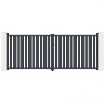 CASANOOV Cancello 4x1,6m con Montanti Eifel Grigio