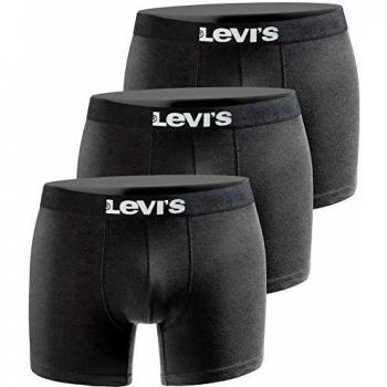 Levi’s Herren schwarze Boxershorts mit Print – Limitierte Kollektion, 3er Set, Größe L