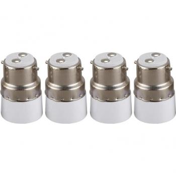 AC 220V B22 to E14 Base Socket Light Lamp Bulb Adapter Holder – 4 Units