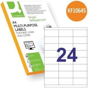 Permanent Wit Stickers 70x35 mm – Q-Connect 2400 Stukjes