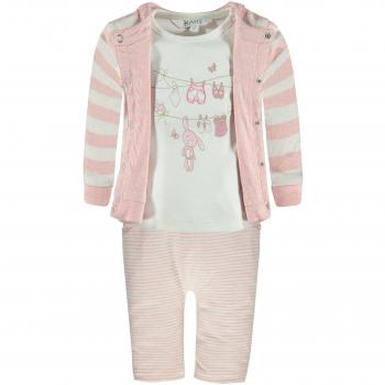 Kanz Unisex Baby Bekleidungsset, Wendejacke + T-Shirt, Rosa