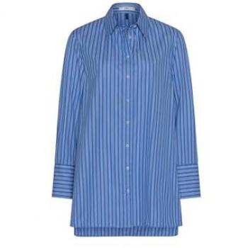 Klassische Bluse BRAX Style VIKI Gr. 38, blau, Damen, 100% Baumwolle, Blusen