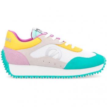 Zapatilla No Name Blanca y Jade con Suela Gruesa para Mujer