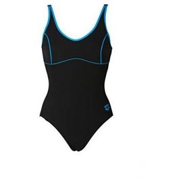 Arena W Tania Clip Back, Damen-Kostüm, 000911, Schwarz/Türkis, 44