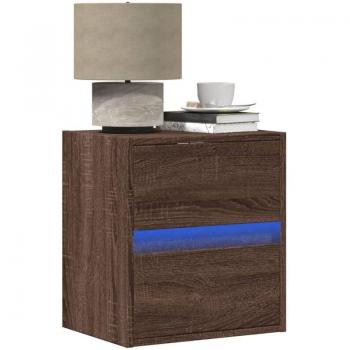 Torana LED-Wandtisch in Braun‑Eichenoptik