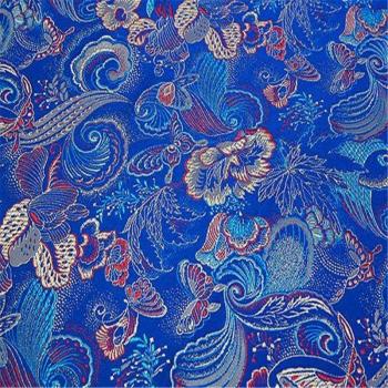 Brocade Fabric with Butterfly and Peony Patterns for Bed Sheet Making