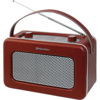Roadstar TRA-1958/BG Retro‑Radio burgunder – Tragbar, Netz