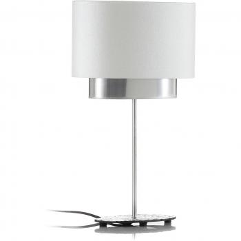 Mattia Designleuchte, oval, doppelt, silber/weiß