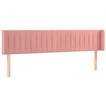 Testiera a LED Rosa 203x16x78/88 cm in Velluto cod mxl 50448