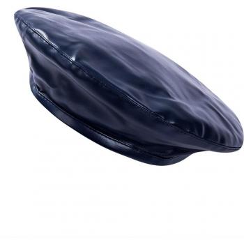 Women’s Warm Faux Leather Beanie Hat